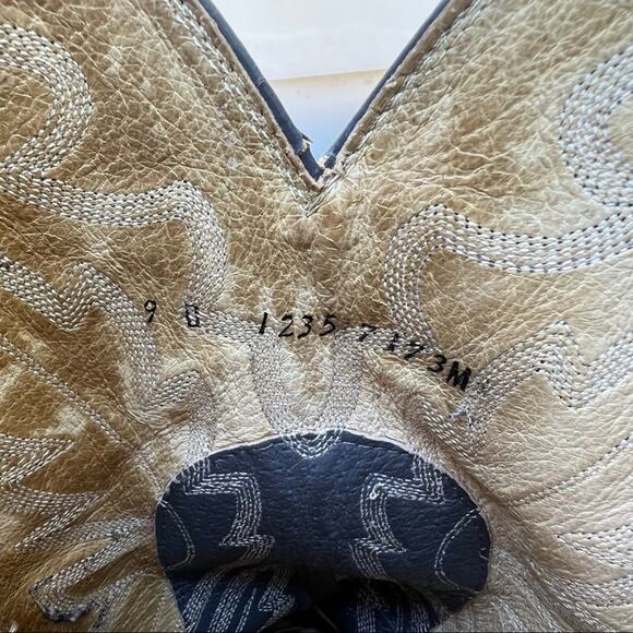 Vintage Dark Gray Justin Diamond J Western Cowboy Boots 9D - Picture 8 of 10